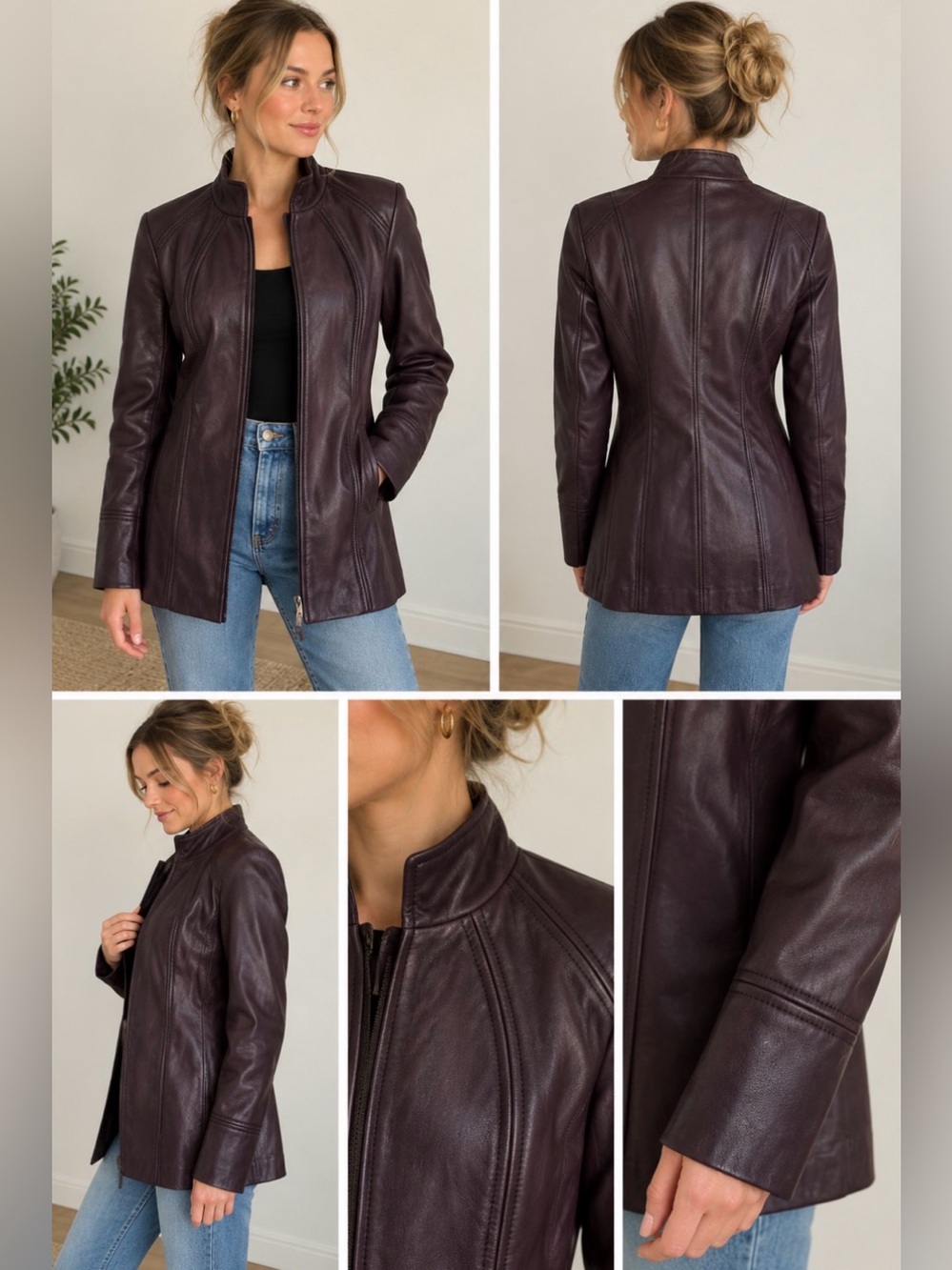 Vintage 90s Danier Leather Women’s Jacket 🤎🍷